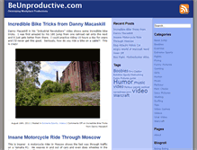 Tablet Screenshot of beunproductive.com
